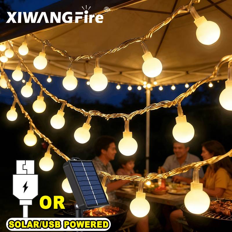 Outdoor Lighting Led - Guirlandes lumineuses solaires/USB/batterie de 3 à