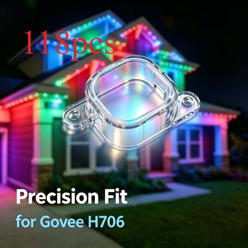 Outdoor Lighting Govee - 118 clips lumineux LED transparents, pour