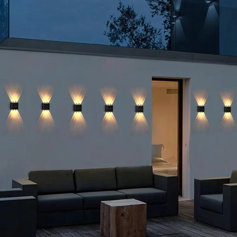 Outdoor Lighting For Fence - Lampe murale solaire LED extérieure étanche,