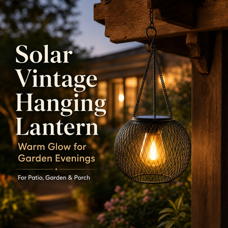 Outdoor Lighting And Landscape - Lampe solaire LED suspendue pour l'extérieur,