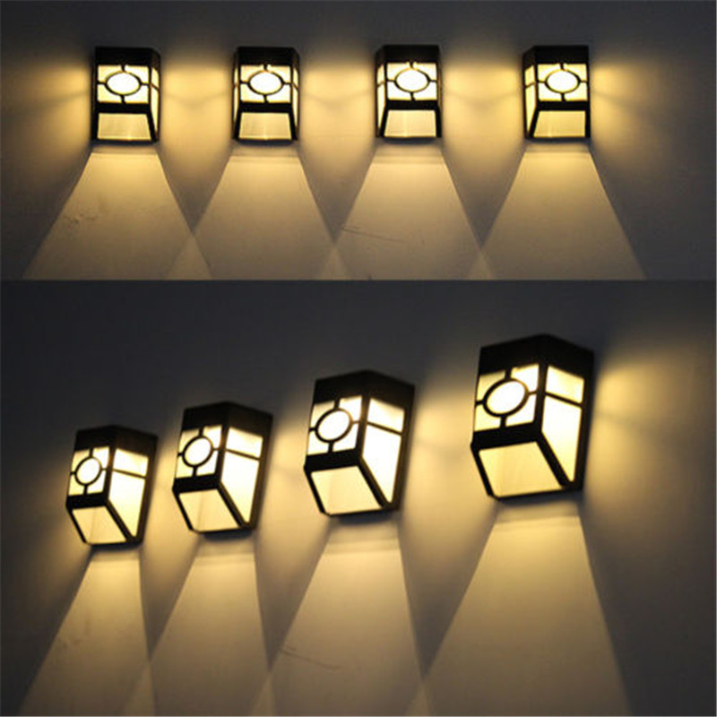 Outdoor Lighting For Fence - Lampe murale LED à énergie solaire,