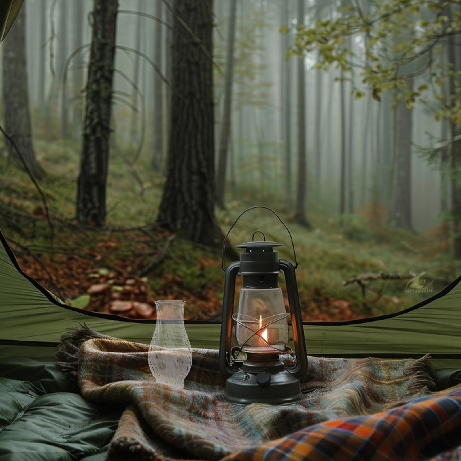 Outdoor Lighting Glass Replacement - Abat-jour de camping extérieur rétro en