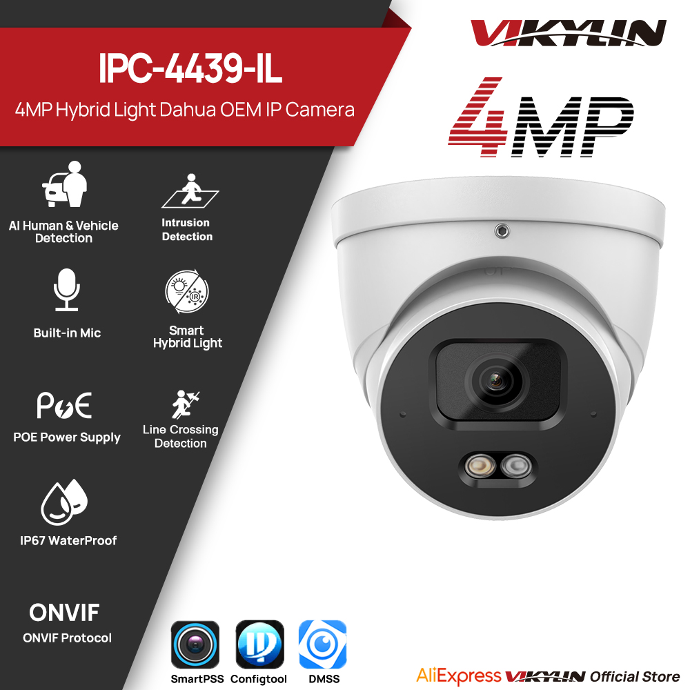 Outdoor Lighting Voltage - Caméra de sécurité IP VIKYLIN 4MP,