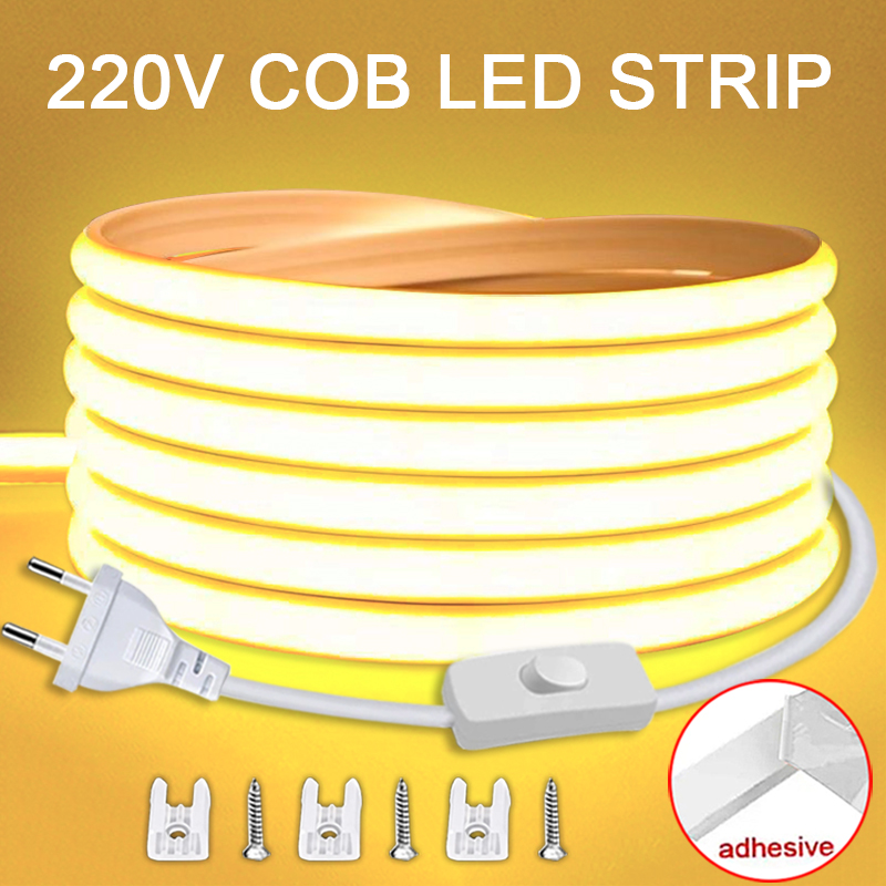 Outdoor Lighting Restaurant - Bande LED COB étanche 220V avec
