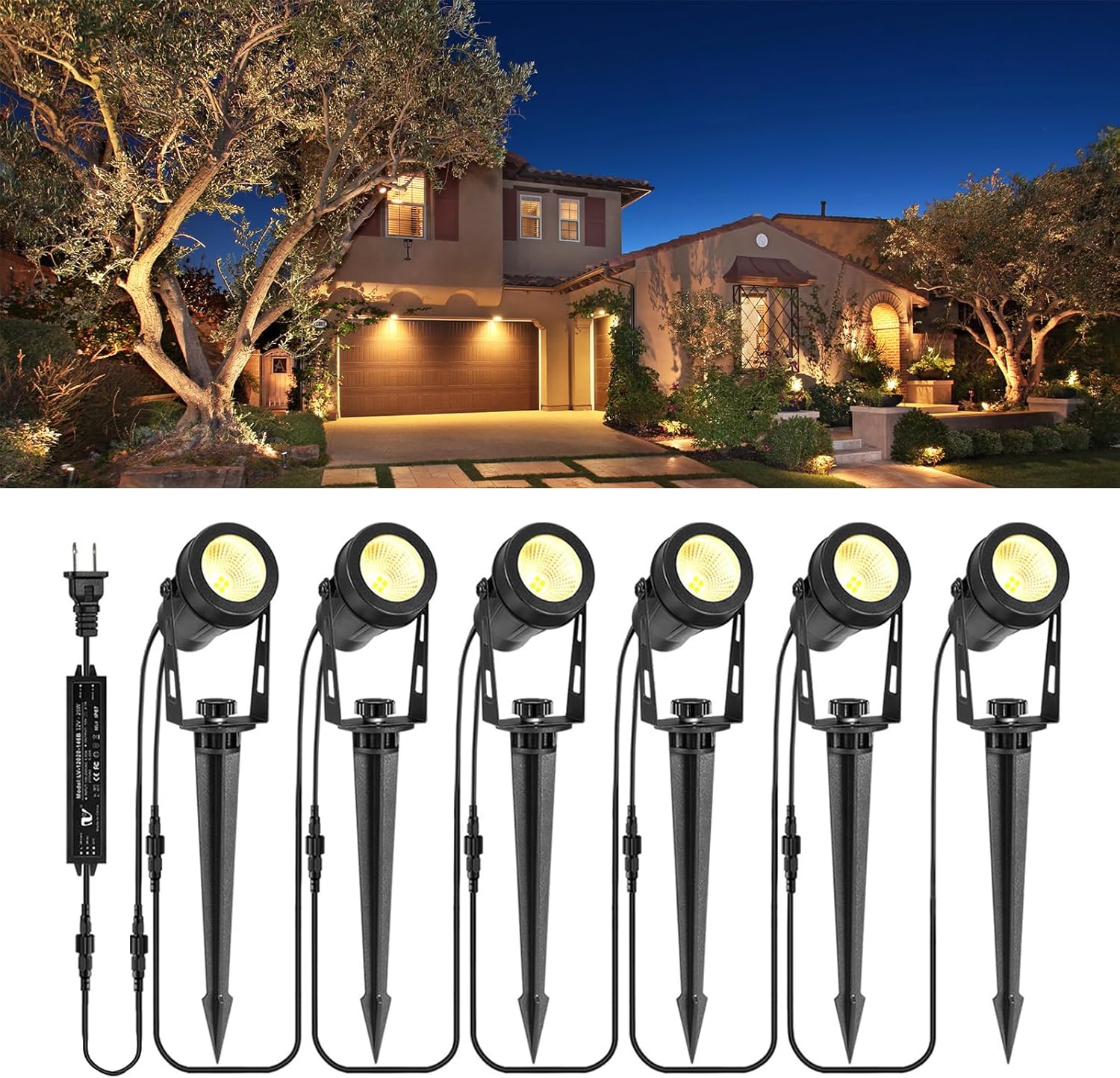 Outdoor Lighting Voltage - Paquet de 6 lumières paysagères basse