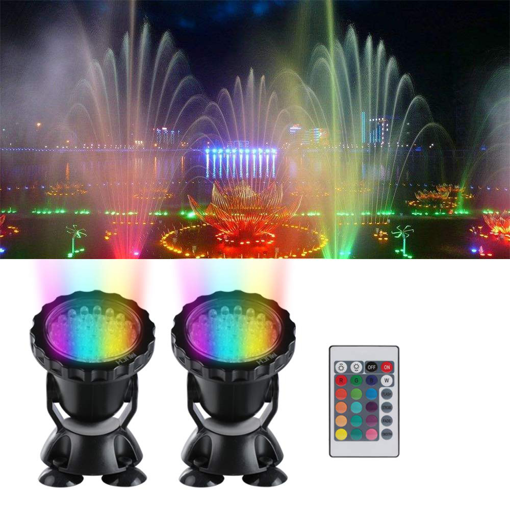 Pond Light Submersible - Lampe Submersible multicolore pour Aquarium, 12V,
