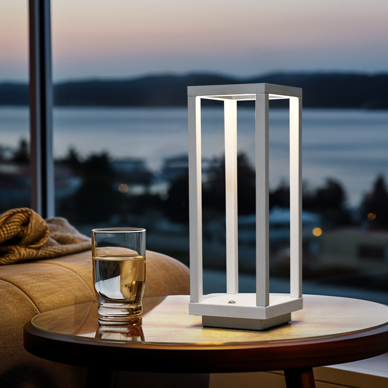 Outdoor Lighting Restaurant - Lampe de bureau LED tactile rechargeable,