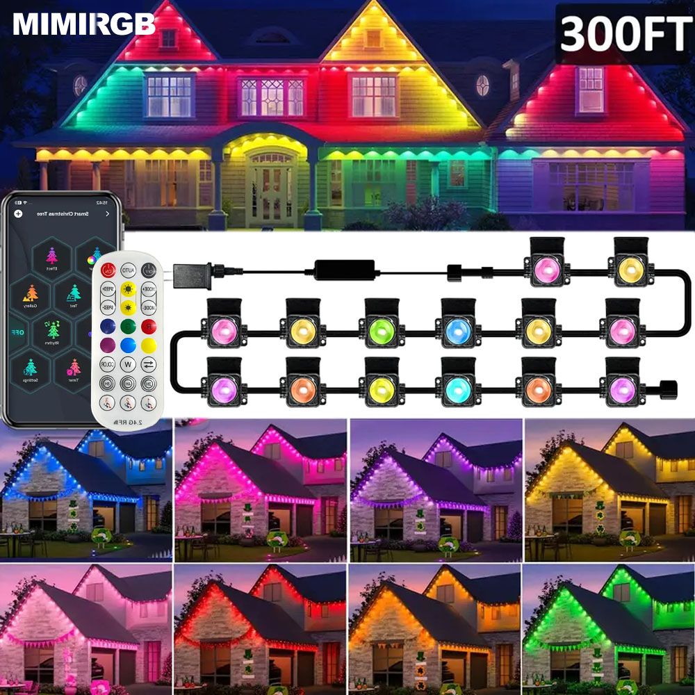 Outdoor Lighting Xmas - Lumières extérieures permanentes avec télécommande APP