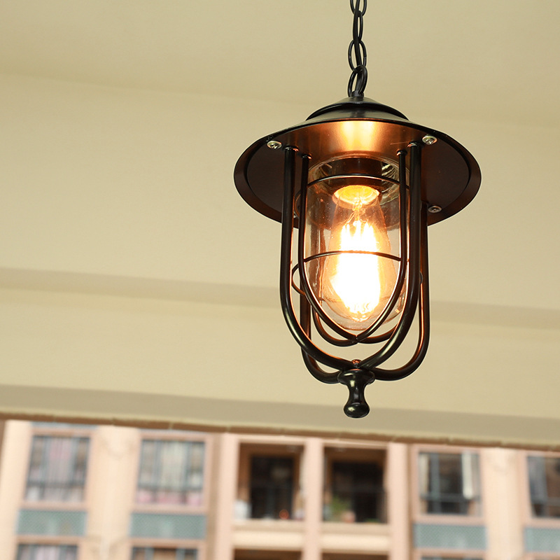 Outdoor Lighting Restaurant - Lustres d'extérieur vintage, lampe en verre