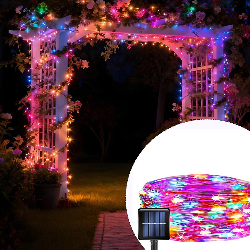 Outdoor Lighting For Fence - Guirlande lumineuse solaire LED pour jardin,