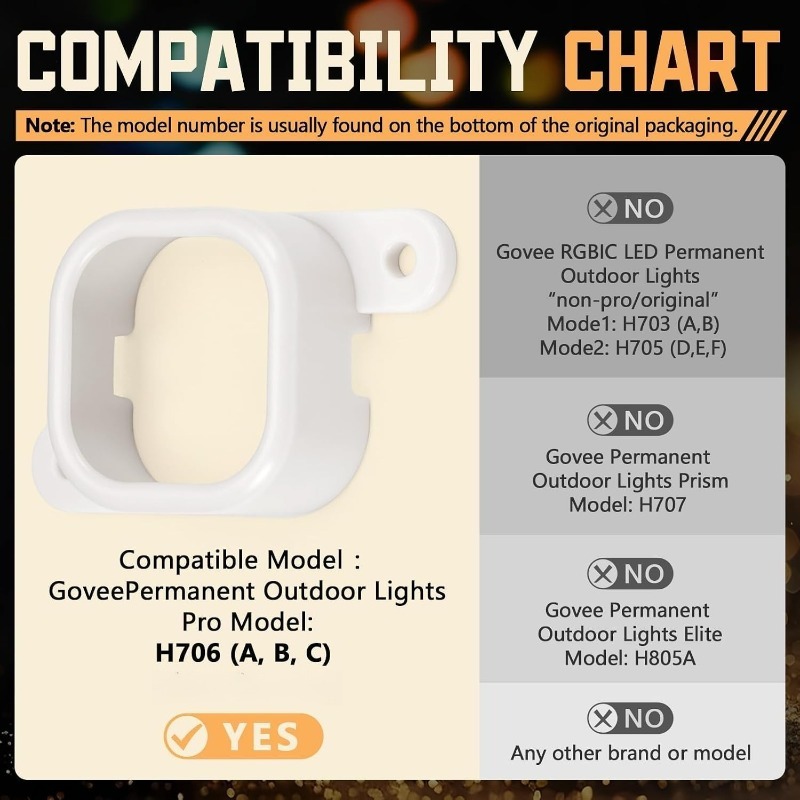 Outdoor Lighting Govee - 52 clips lumineux LED avec vis,