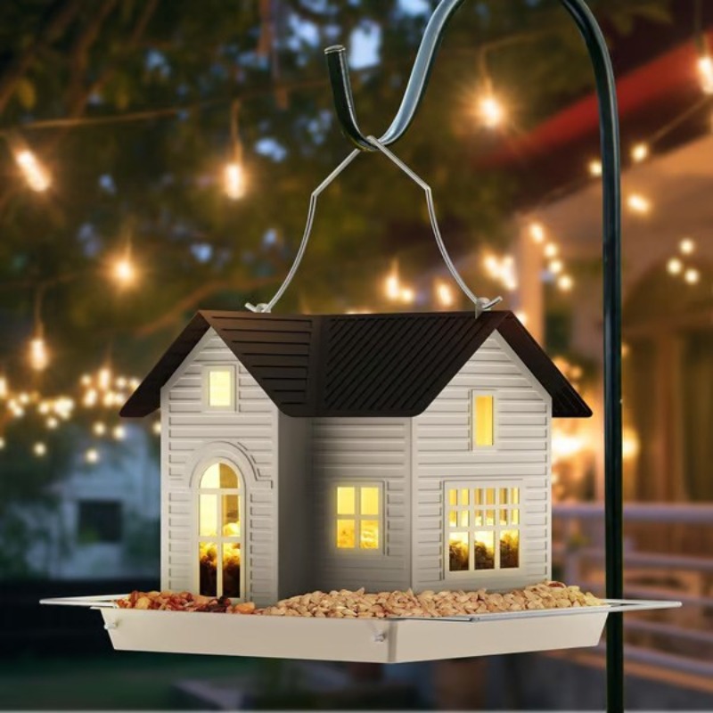 Outdoor Lighting Art - Nouvelle mangeoire à oiseaux solaire d'extérieur,