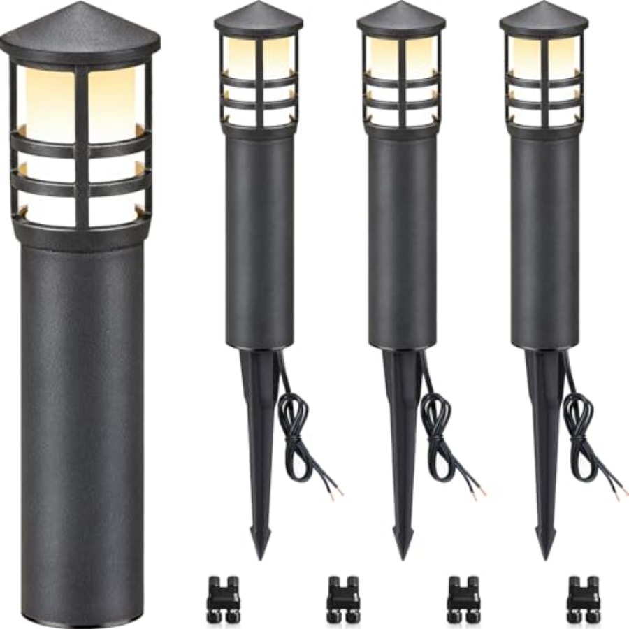 Outdoor Lighting Voltage - Lot de 4 lampes de chemin