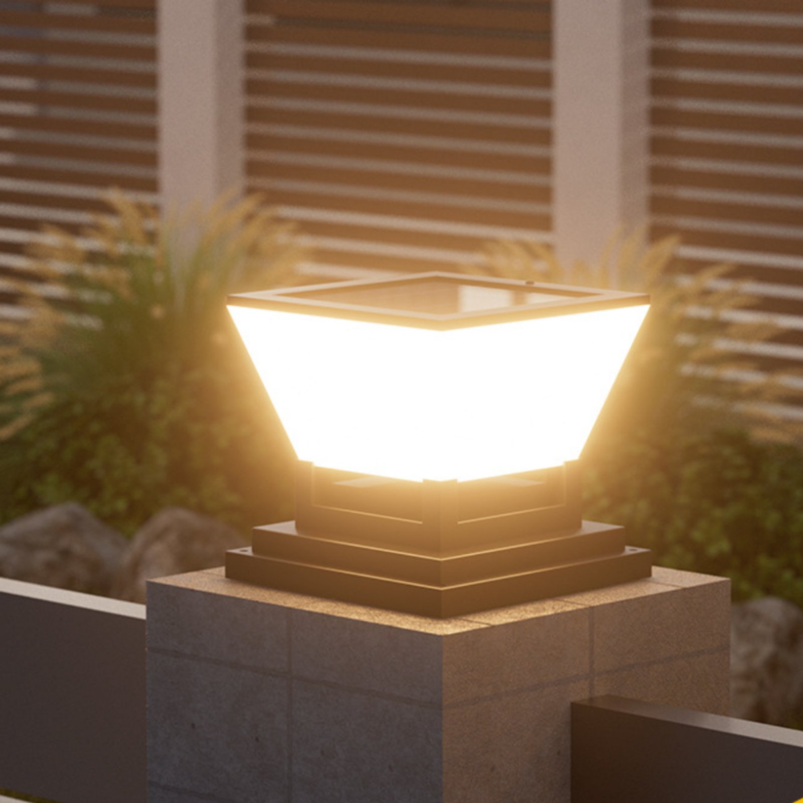 Outdoor Lighting For Fence - Lampe solaire pour poteau, résistante à