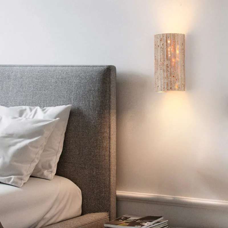 Lampe murale en pierre de trav - Outdoor Lighting Restaurant avis et prix