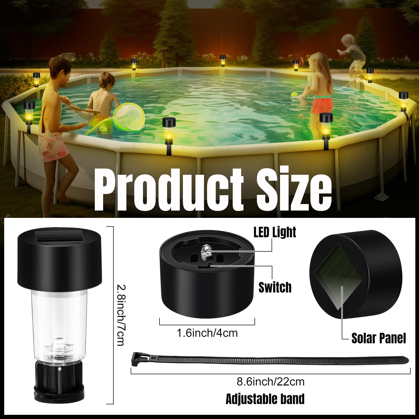 Cadre de lumière solaire pour  - Pond Light Submersible avis et prix