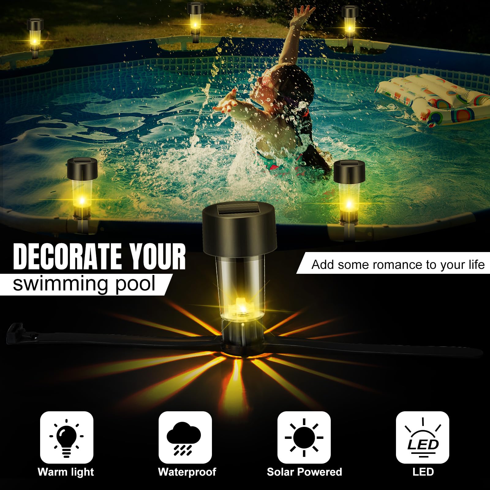 Cadre de lumière solaire pour  - Pond Light Submersible avis et prix