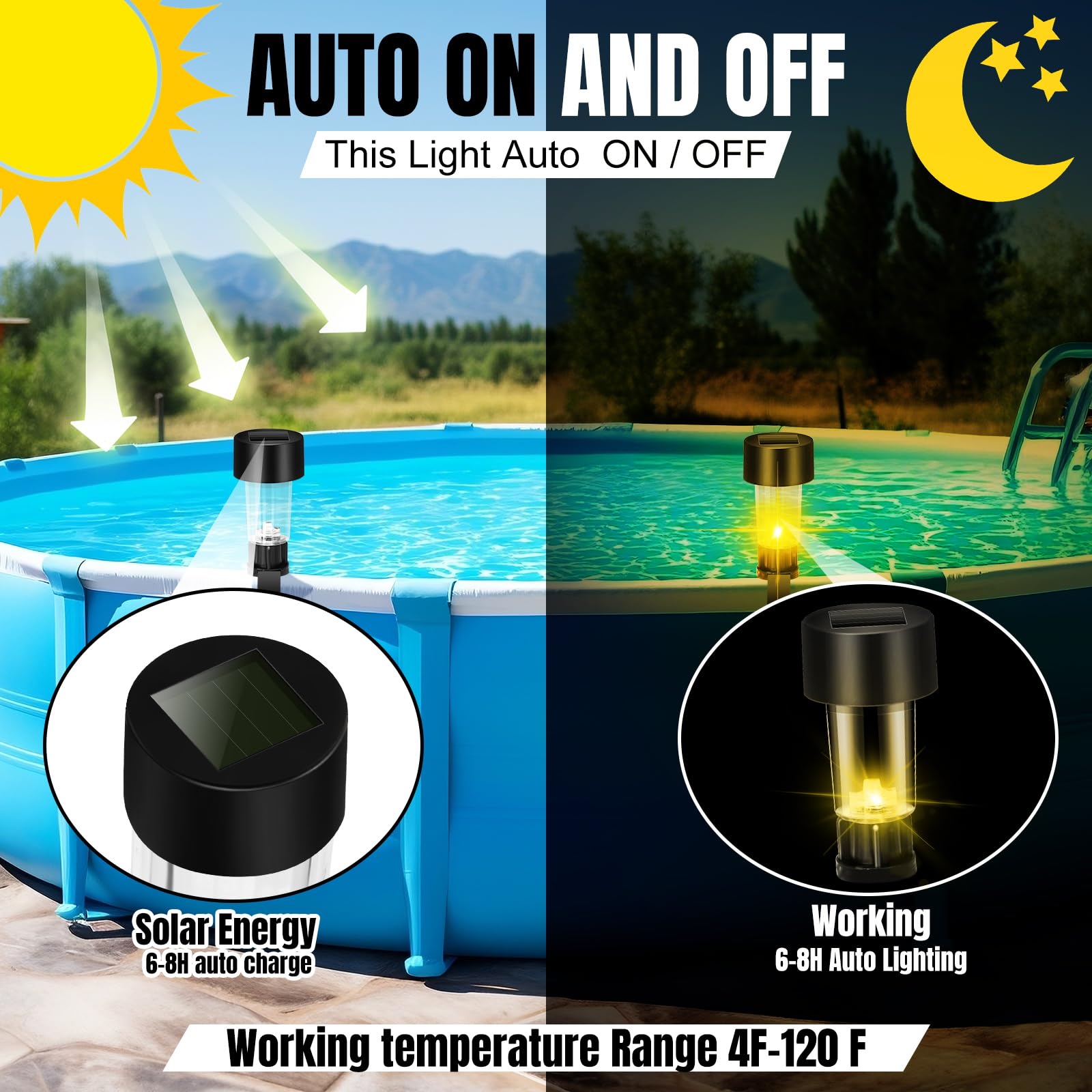 Cadre de lumière solaire pour  - Pond Light Submersible avis et prix