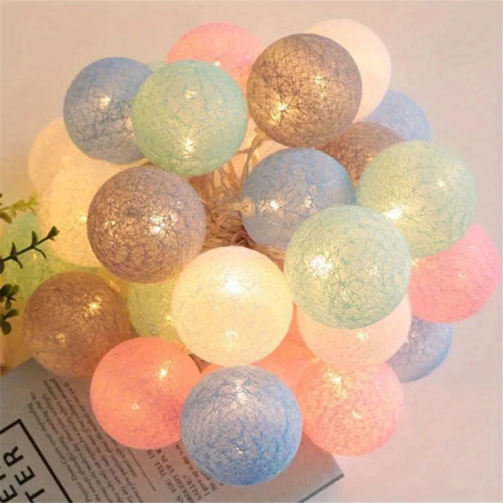 Guirlande de boules de coton p - Outdoor Lighting Xmas avis et prix