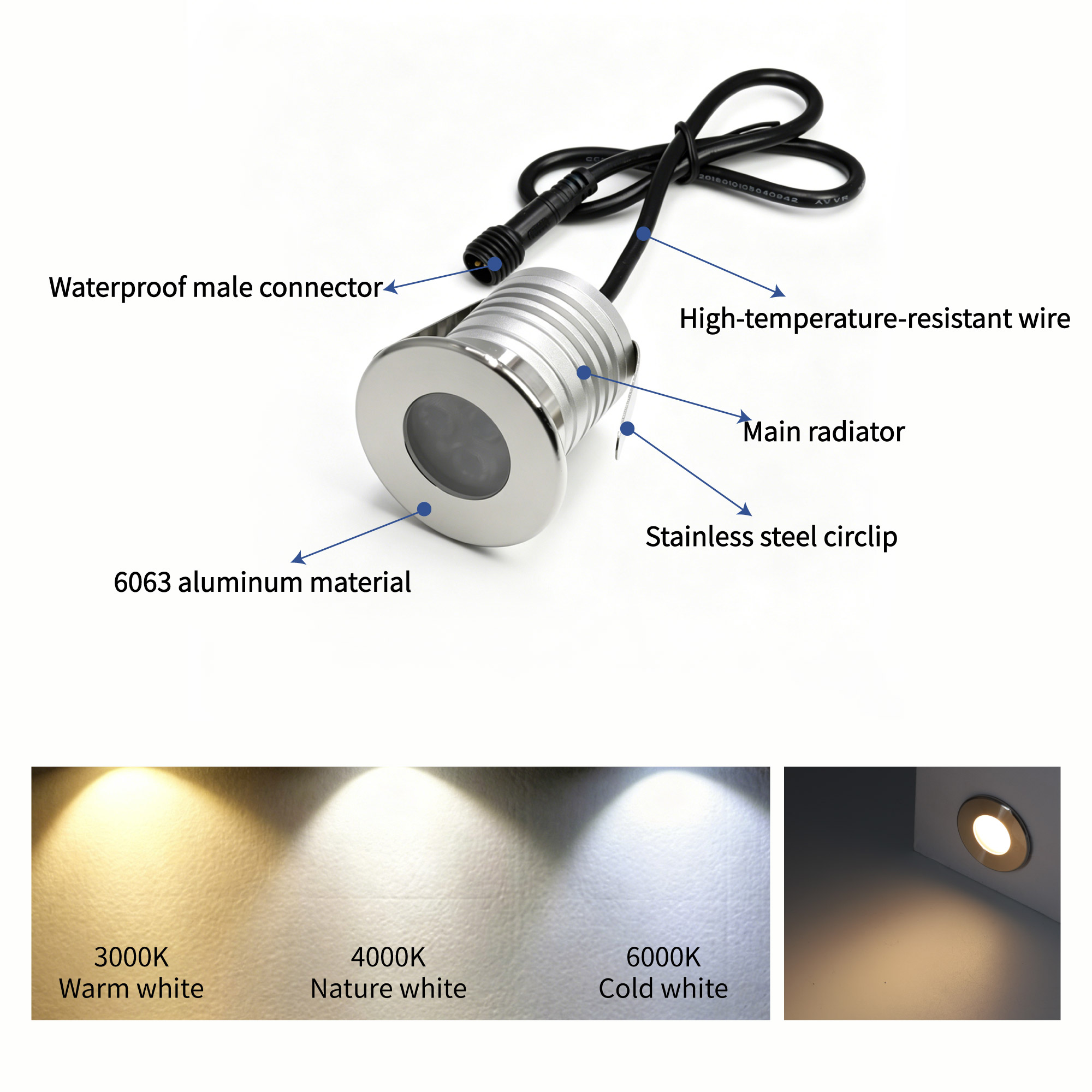 3W LED Piscine Lumière Sous-Ma - Pond Light Submersible avis et prix