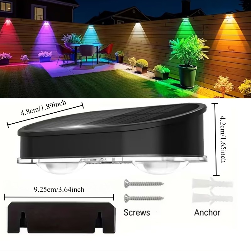 Lampe solaire RGB pour clôture - Outdoor Lighting For Fence avis et prix