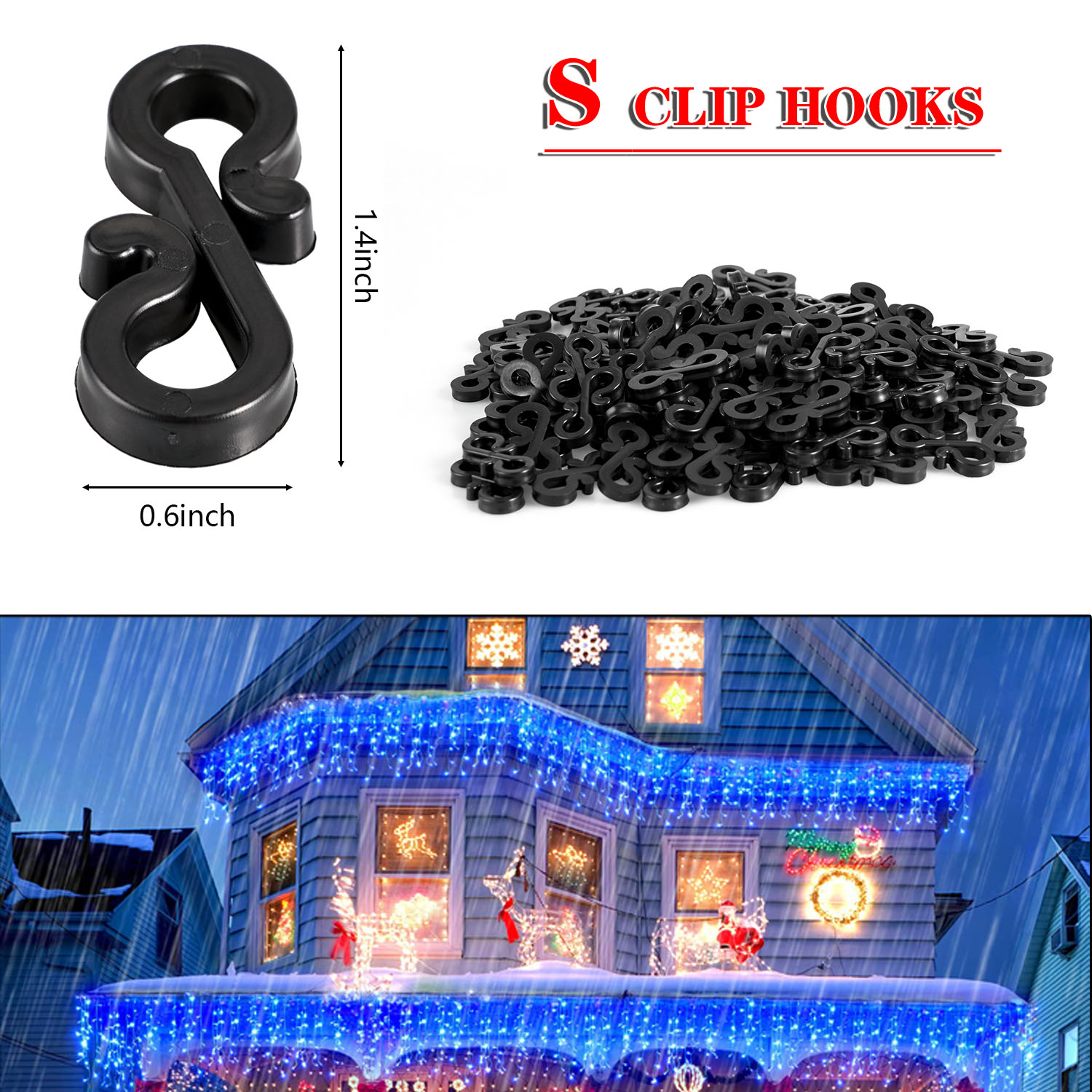 120 pièces crochets en plastiq - Outdoor Lighting Xmas avis et prix