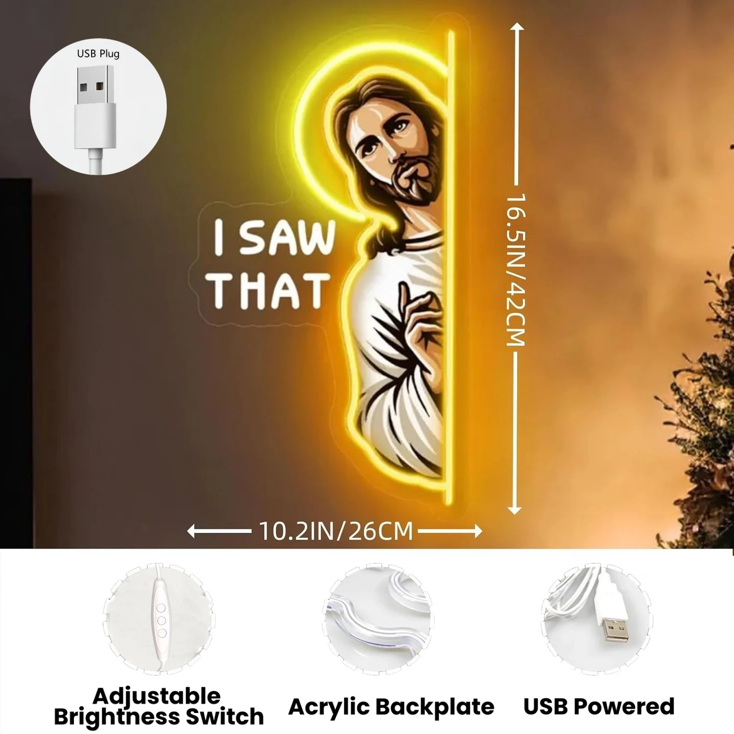 Enseigne néon LED Jésus « I Sa - Outdoor Lighting Restaurant avis et prix