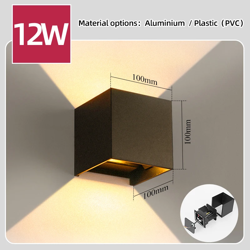 Mur LED lampe 4/6/8/10W mur LE - Outdoor Lighting Glass Replacement avis et prix